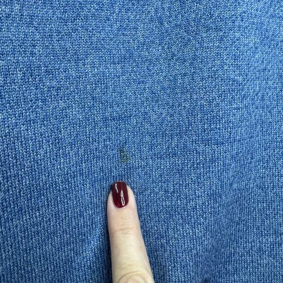 VINTAGE Jos. A. Bank Wool Sweater Size M Mock Turtleneck Blue Capsule Minimalist - Picture 5 of 7